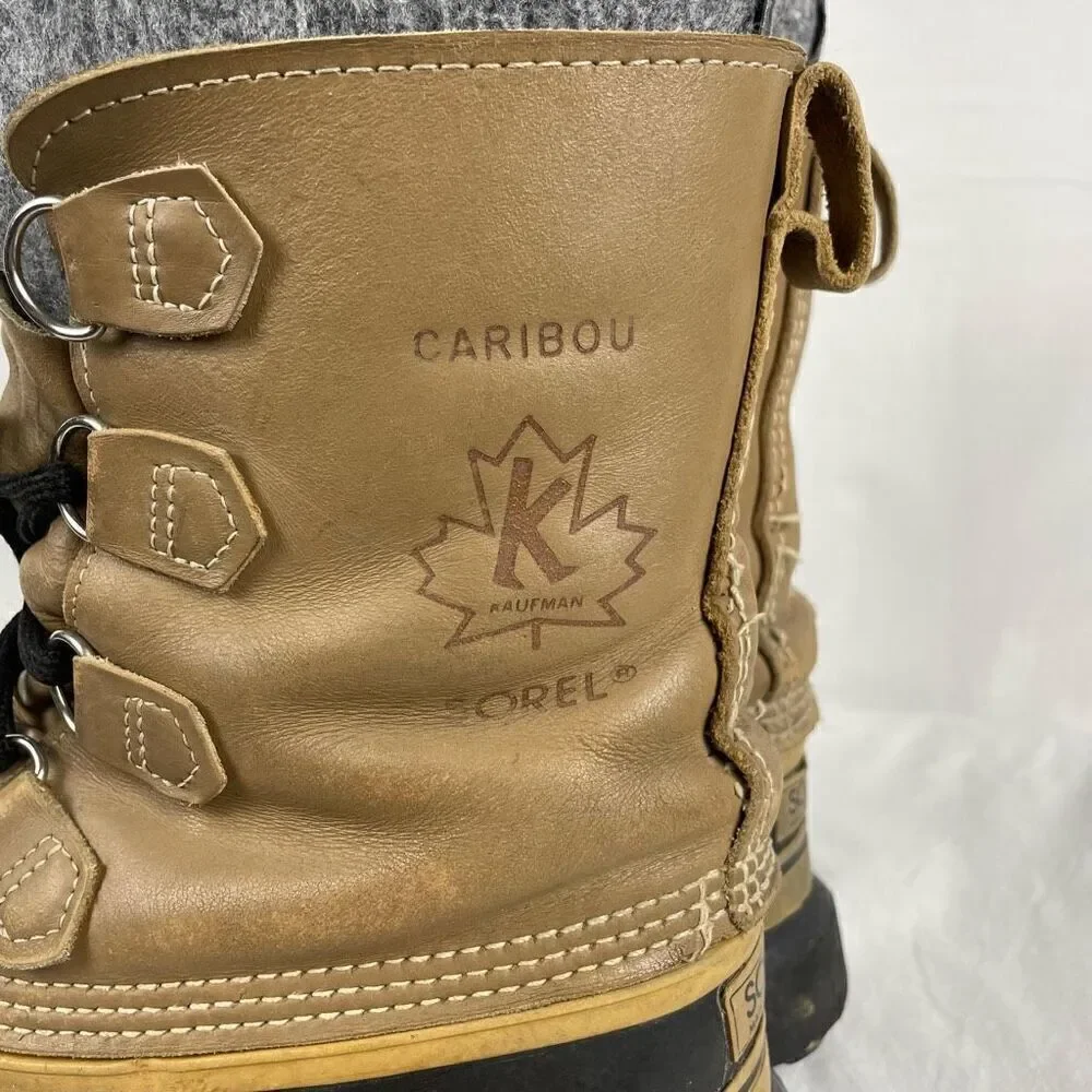 Sorel Caribou Leather Waterproof Wool Lined‎ Boot - Men’s 8